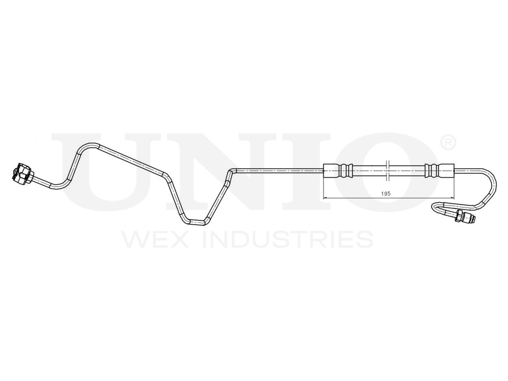 Шланг тормозной задний правый UNIO BRH-10109