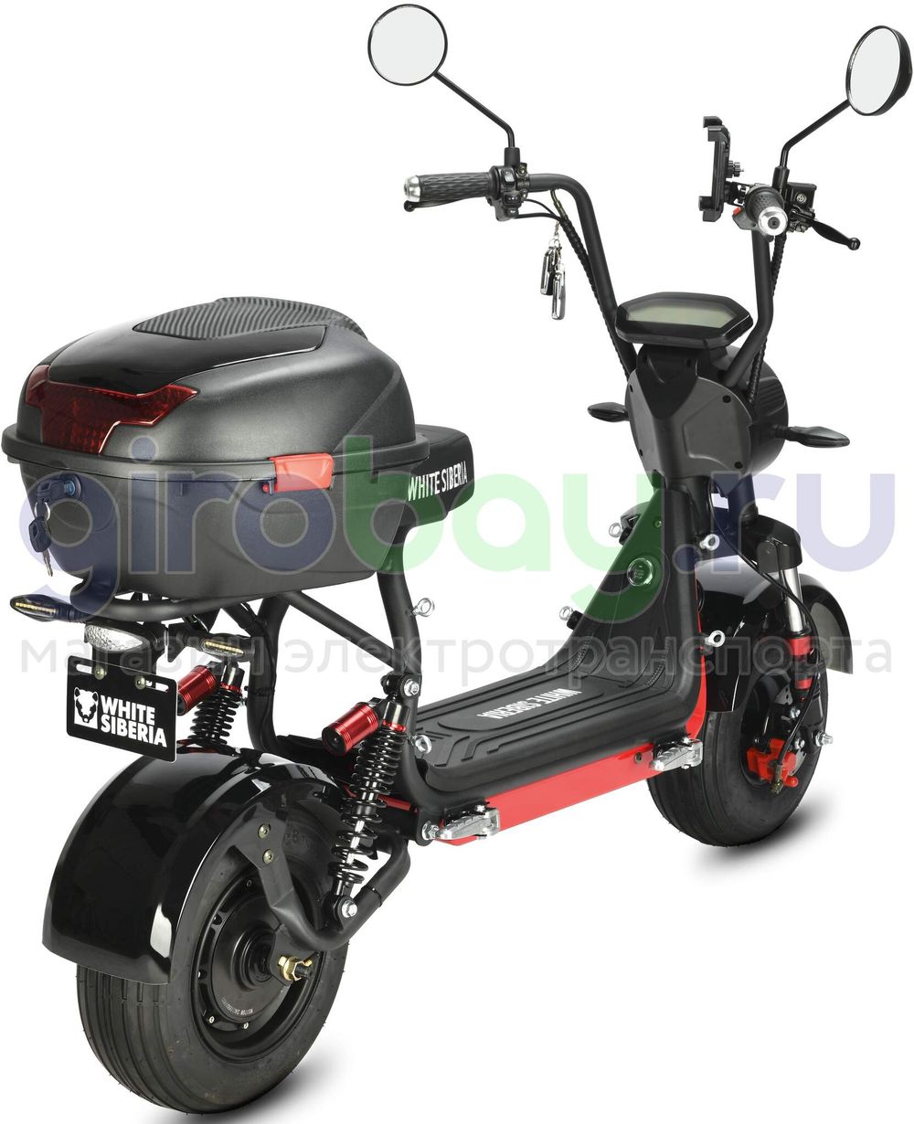 Электроскутер WHITE SIBERIA MINI R 2500w 3.0 (60V/21Ah) - Черный фото №6