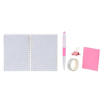 Канцелярский набор Basir с блокнотом, автоматической ручкой, скотчем, зажимом и блоком для записей, серия "Зайчики", ассорти