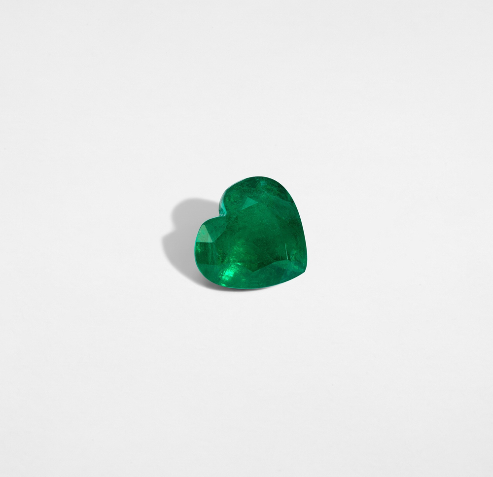 Изумруд, Сердце, 1 шт / 3,88 карат, Замбия