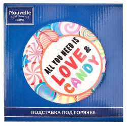 Подставка под горячее с пробкой "Сладости" 18*23*0.5см. (3вида) (подарочная упаковка)