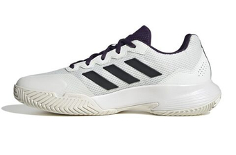 Мужские кроссовки теннисные Adidas GameCourt 2 M - core white/core black/aurora plum