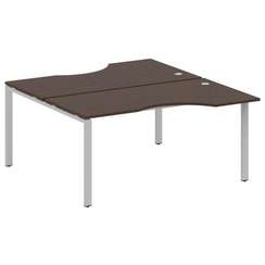 Metal System Рабочая станция криволинейная на П-образном м/к БП.РАС-СА-2.1 Венге Цаво/Металл Серый 1