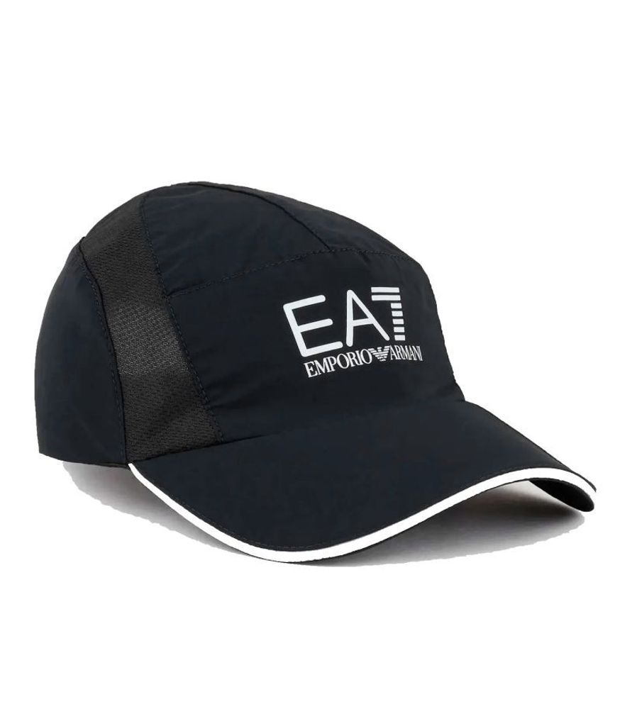 Теннисная кепка EA7 Man Woven Baseball Hat - black/white