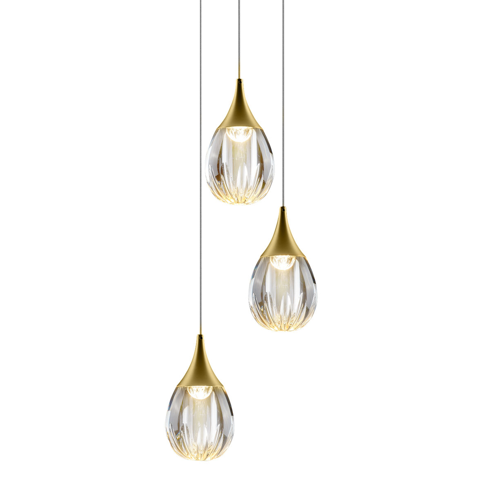 Подвесной светильник MD24001004-3A gold/clear