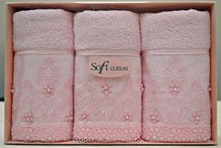 Набор махровых салфеток СЕЛЕН   Soft Cotton розовые