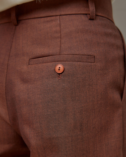 Брюки на запах из шерсти Вивьен Вествуд корица