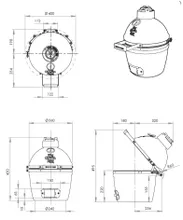 Керамический гриль Big Green Egg Mini (Мини), 25 см
