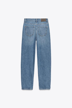 ZARA ДЖИНСЫ Z.05 MOM FIT RIGID С ВЫСОКОЙ ПОСАДКОЙ, ВЫЦВЕТШИЙ СИНИЙ