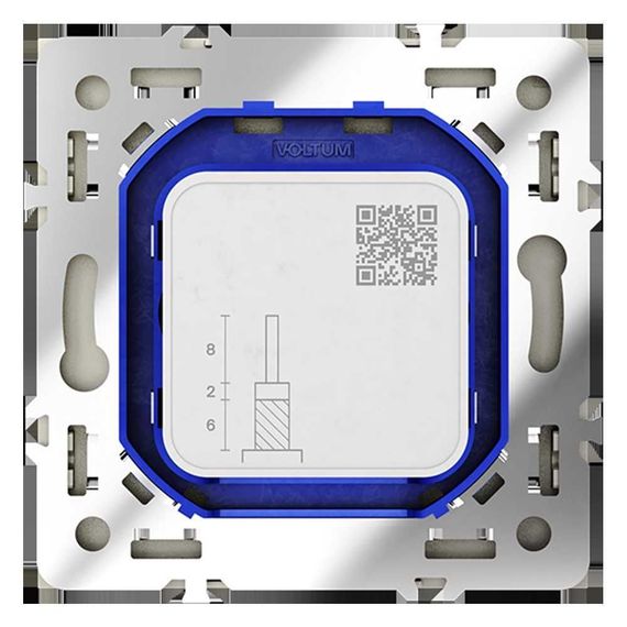 Розетка телевизионнная встраиваемая Voltum S70 оконечная TV+SAT, (сталь) VLS060405