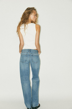 ZARA ТРИКОТАЖНЫЙ ТОП-ЖИЛЕТ В РУБЧИК, БЕЛЫЙ