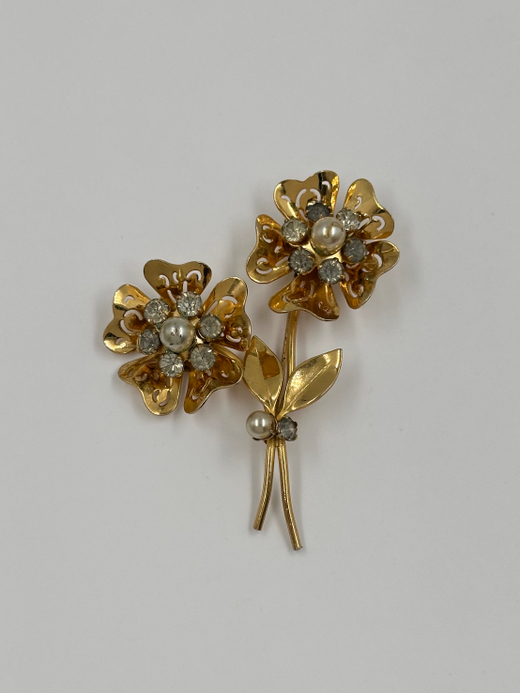 Брошь Цветы Coro
