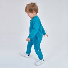 Голубой комбинезон для мальчика из футера KOGANKIDS