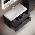 Тумба подвесная Sancos Folk с двумя ящиками 890х445х500, Grey soft, FL90GS