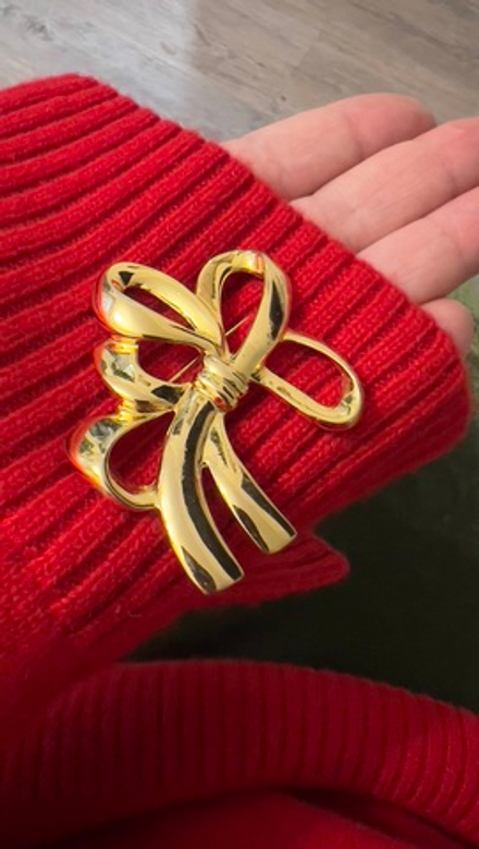 Крупная брошь бант