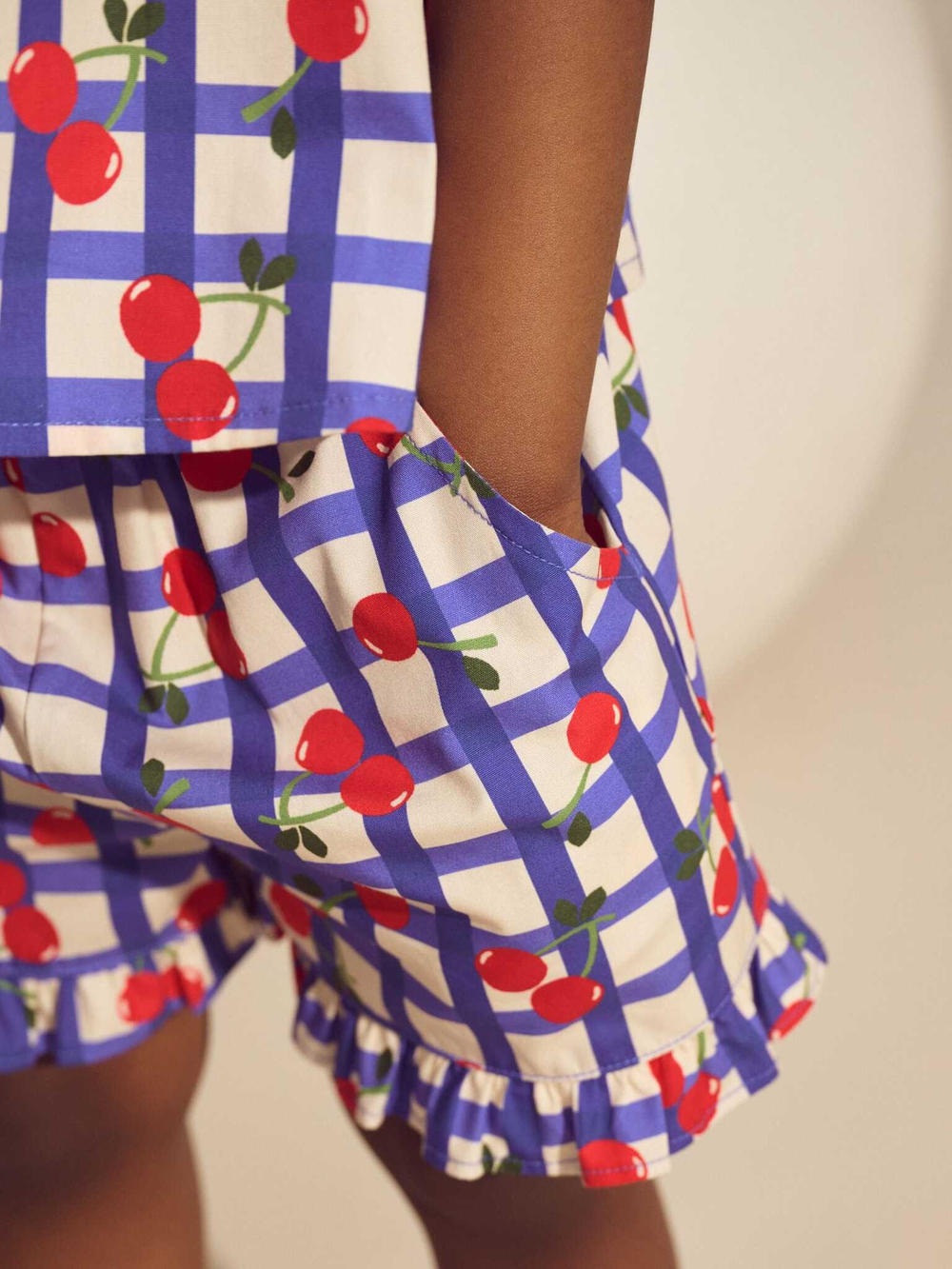 Топ и шорты в комплекте для девочки Next AC4-613, Синий, Белый