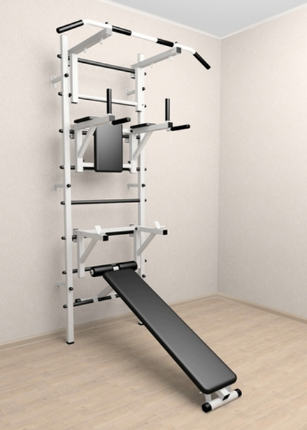 Шведская стенка Sv Sport усиленная 607 (Турник стандарт/Брусья/Стойка/Скамья)