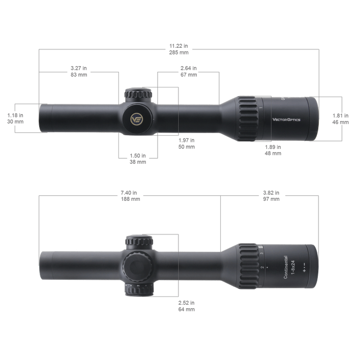 Прицел Vector Optics Continental X8 1-8x24 Hunting ED, сетка L4A (SCOC-37)