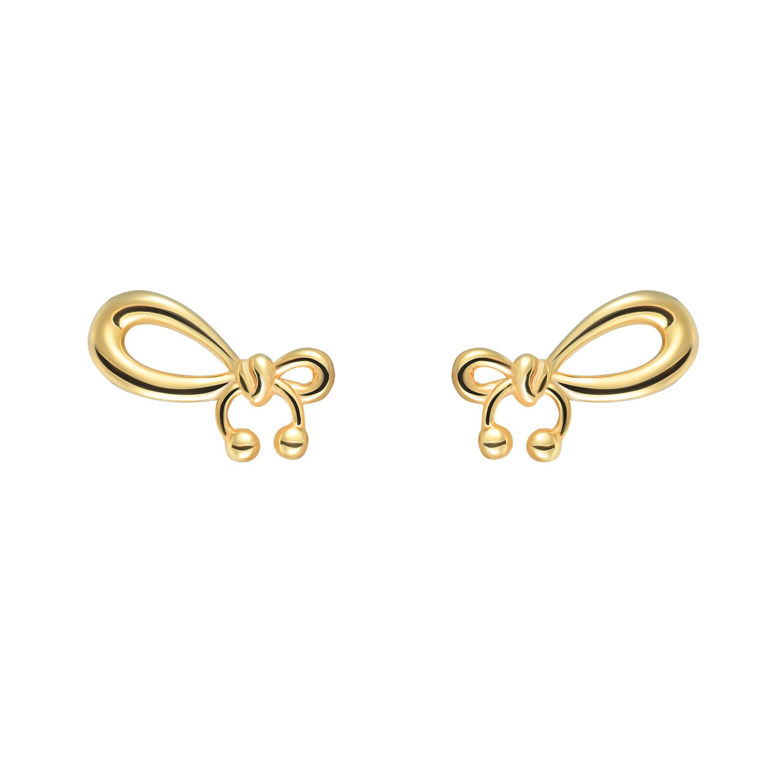 Серьги Pierced Bow Earring - Gold