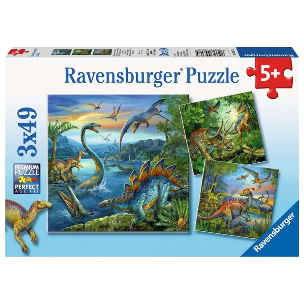 Ravensburger - Очарование с динозаврами 3х49 шт. 093175 / артикул   093175  / GTIN 4005556093175