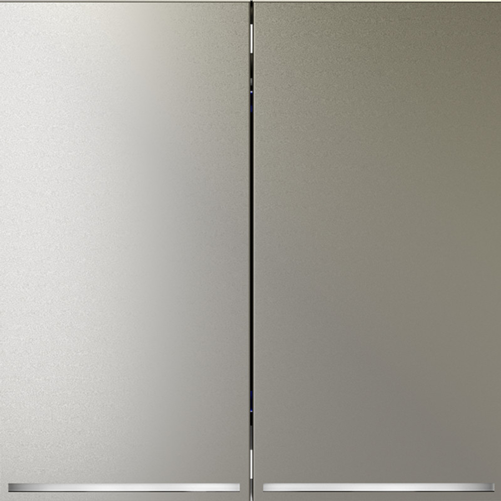 Проходной переключатель встраиваемый VOLTUM S70 двухклавишный с подсветкой 10А, (шелк)