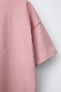 ZARA ФУТБОЛКА С НАДПИСЬЮ, РОЗОВЫЙ