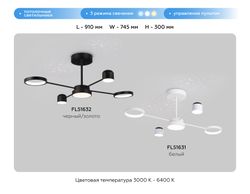 Ambrella Потолочный светодиодный светильник с пультом LineTech FL51631