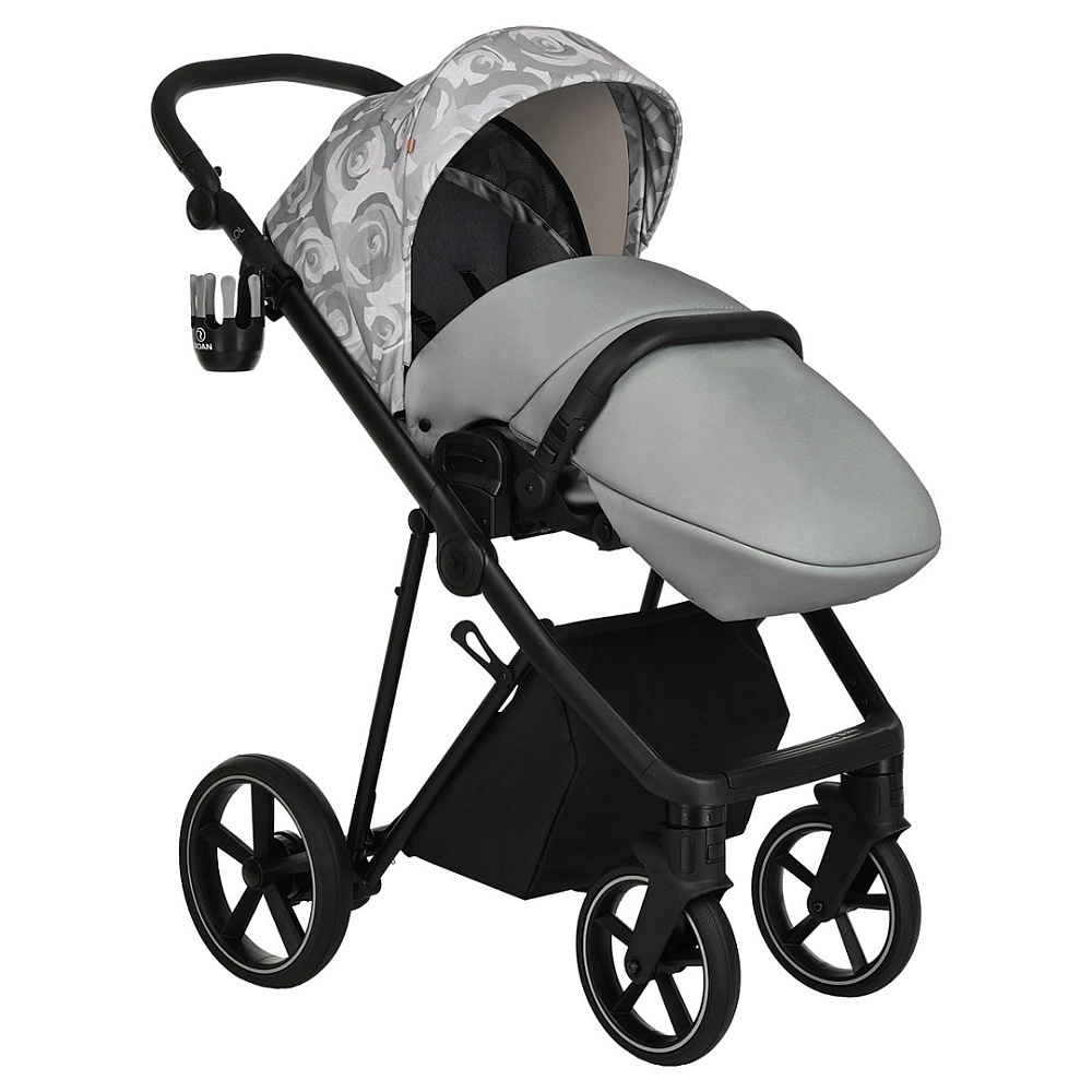 Детская коляска Roan Sol Flowers 2 в 1 RSF/5002 Gray/Black