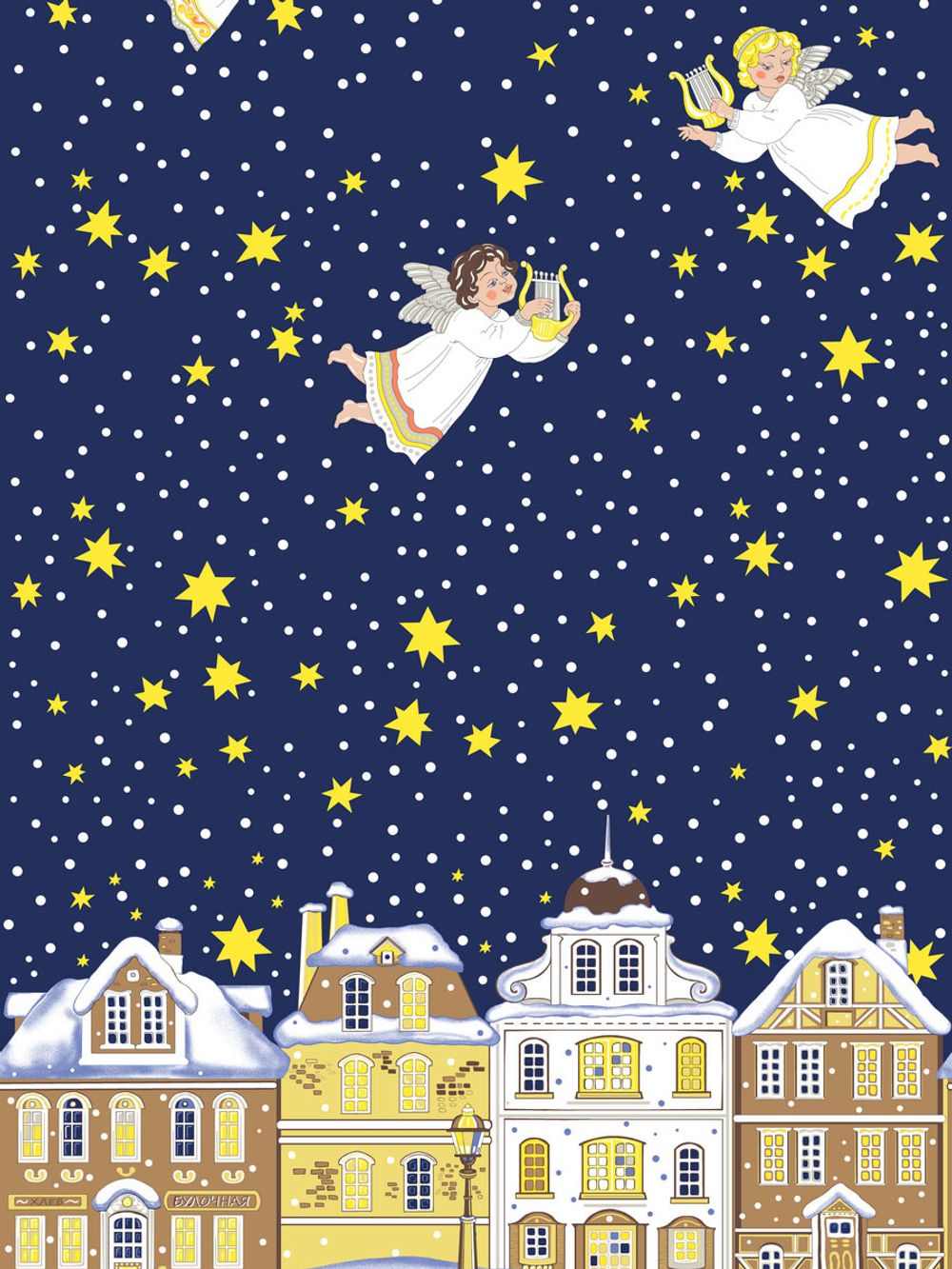 Ткань для постельного белья, Зимняя сказка, перкаль, опт (цена за один погонный метр) продается в рулонах от 50 - 80 метров.