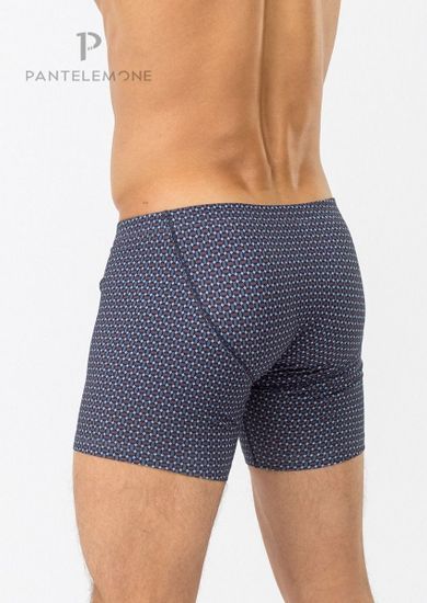 Трусы мужские боксеры удлинённые Pantelemone PMHL-1316, геометрия синяя