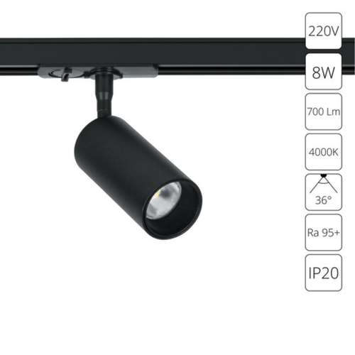 Трековый светодиодный светильник Arte Lamp AERO A1345PL-1BK