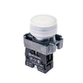 Кнопка в кожухе, белая 1NO, мет. MTB2-BPZ111 Степень защиты IP66 арт.: 58159