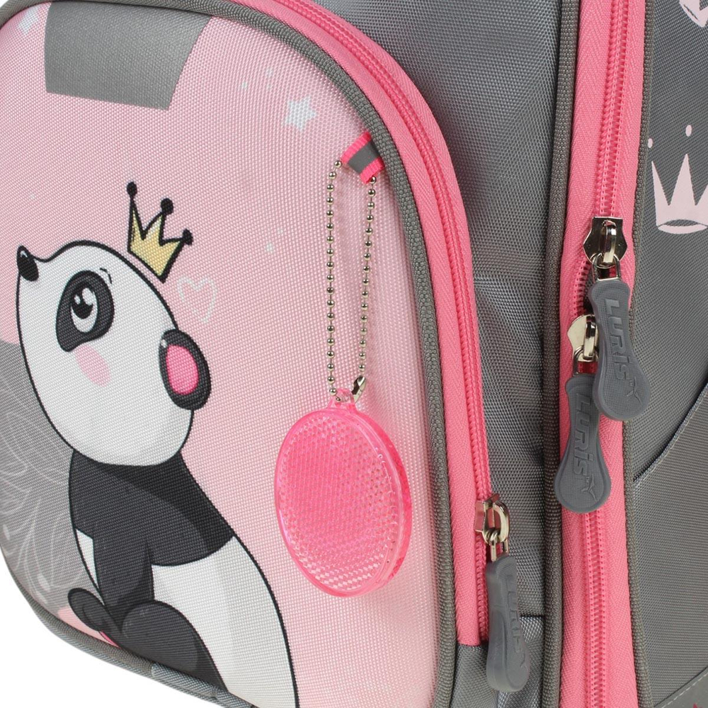 Ранец Джерри 8 с ортопед. спинкой и мешком д/обуви "Панда" 38*27*20 см (Luris)