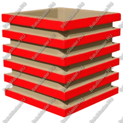 УРНА ЧЕТЫРЕХГРАННАЯ, ОКРАШЕННАЯ