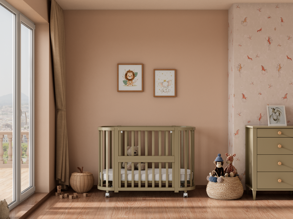 Кроватка детская Incanto Nova Lux c наклоном дна, маятник продольного качания,цвет кашемир