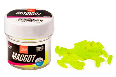 Насадки искусственные съедобные LJ Pro Series MAGGOT GREEN опарыш 12мм 30шт.