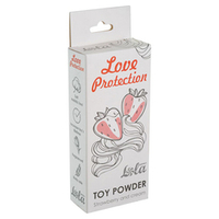 Пудра для игрушек с ароматом Клубники со сливками Lola Games Love Protection 15гр