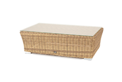 "Капучино" журнальный столик из искусственного ротанга, цвет соломенный