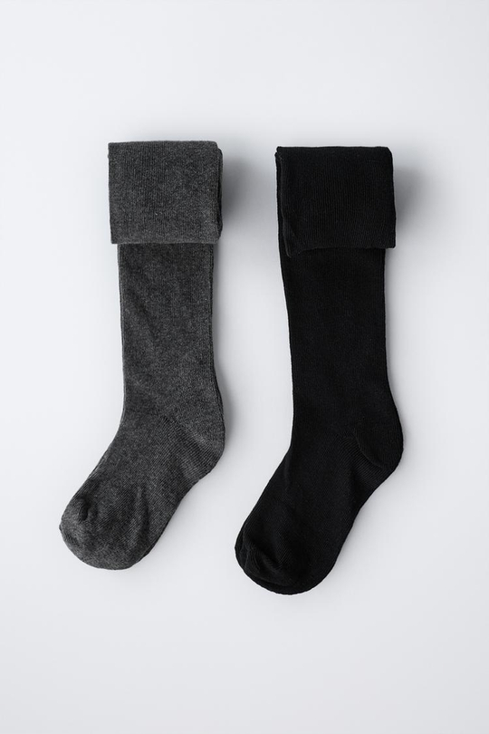 ZARA ОДНОТОННЫЕ КОЛГОТКИ, ЧЕРНЫЙ