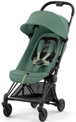 Коляска Cybex Coya Matt Black Frame Aton S2 i-Size Hibiscus Red Leaf Green с дождевиком
