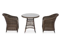 "Эспрессо-80 R" обеденная группа плетеная, цвет коричневый