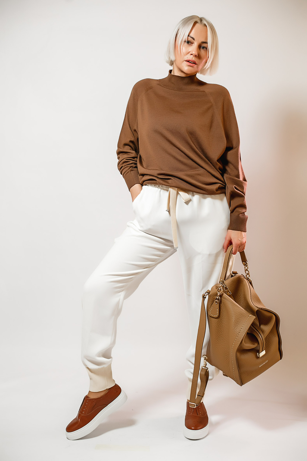 PESERICO брюки женские - белый