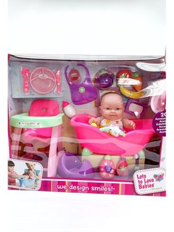 Пупс BERENGUER виниловый 25см в наборе (16614)