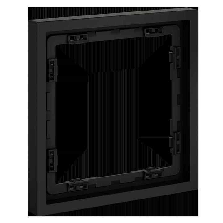 Рамка пластиковая Voltum S70 на 1 пост, (черный матовый) VLS100108