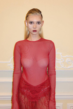 Боди лонгслив из сетки