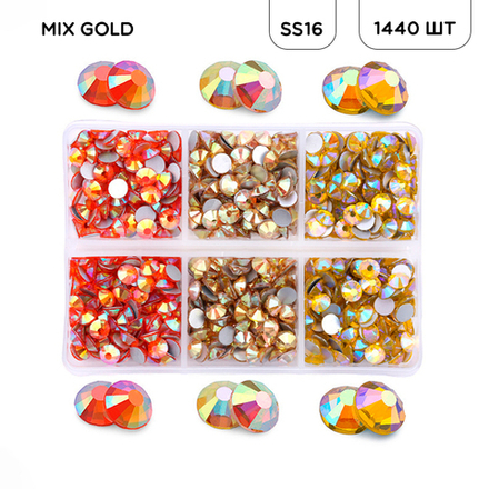 Набор страз MIX GOLD