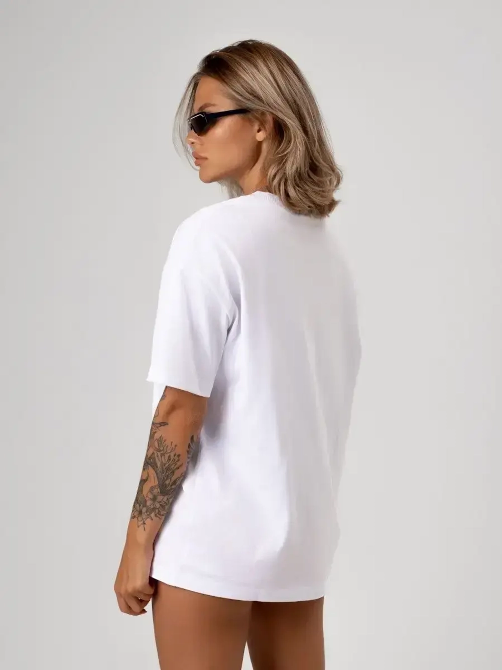 Футболка оверсайз базовая однотонная