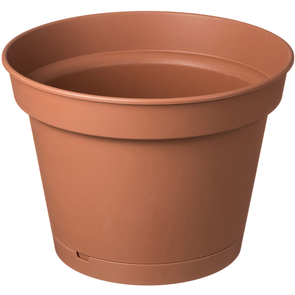Горшок для цветов пластиковый 20л d-38см «Mint» с поддоном терракотовый
