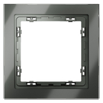 Рамка стеклянная VOLTUM S70 на 1 пост, (титан, стекло)