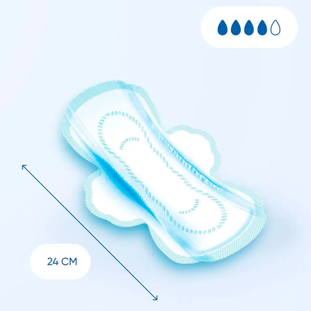 Прокладки гигиенические Sayuri Premium Cotton супер 4 капли с защитными бортиками ультратонкие 24 см 9 шт